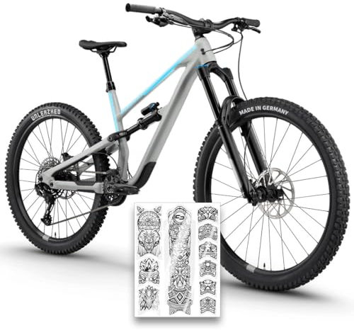unleazhed Bike Protection BP01 S Frame Tatanka Black Glossy |Rahmenschutzfolie für Mountainbikes | Made in Germany | 10 -teiliges Rahmenschutz-Set | extrem reißfest