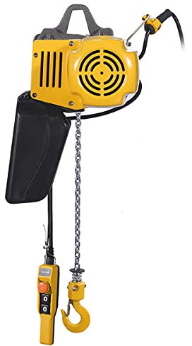 SATUREY Palan Électrique 750W, 380 V Palan Électrique À Chaîne À Crochet sans Traction Manuelle pour Un Atelier/Commercial/Entrepôt/Garage,500KG