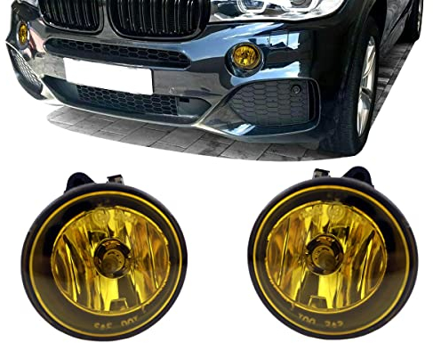 DM Autoteile 1732 SET 2x Nebelscheinwerfer Klarglas Gelb US look +H8 kompatibel für X1 F48 X4 F26 X2 F39 X3 F25 X5 F15 X6 F16