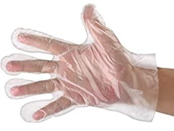 REQUISITE NEEDS Disposable Gloves Clear Plastic Polyethylene Transparent Waterproof Gloves For Multi Purpose - Sanitary, Food Prep, Home tasks, Cleaning, Work Gloves Powder & Latex Free (Pack Of 300)