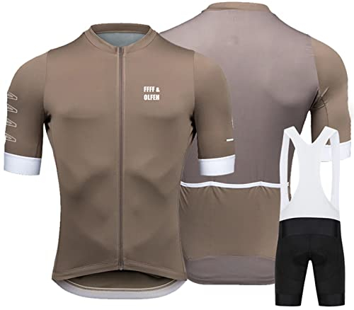 FFFF & OLFEH Maillot Ciclismo Corto de Verano para Hombre, Ropa Culote Conjunto Traje Culotte Deportivo Gel para Bicicleta MTB Ciclista Bici, para Bicicleta MTB Ciclista Bici (M,B2)