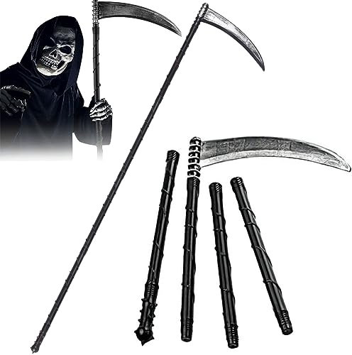 FGen Sensenmann Sense Halloween Sichel Sensenmann Waffe Todessense für Kostümpartys, Themenpartys, Karneval,Halloween Party Cosplay Halloween Sensenmann Kostüm Zubehör
