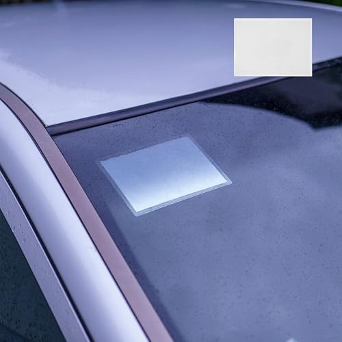Windschutzscheibe Klebetasche, 2 Stück, Größe DINA6, 160 x 117 mm, in Transparent, Parkausweis Halter zum Ankleben, Autoscheibe Vignette Hülle, selbstklebender Umschlag Bewohnerparkausweis, Parklizenz