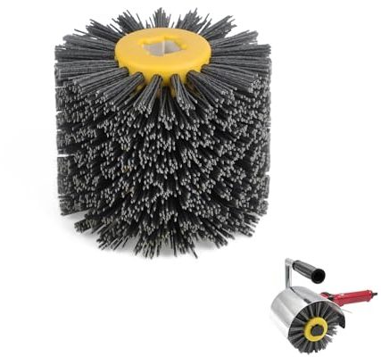 EXLECO Spazzola in nylon #60 grana per macchina di rasatura nera spazzola abrasiva spazzola setola spazzola lucidatura