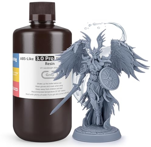 ELEGOO ABS-Like Resin 3.0 Pro, UV-Härtendes 3D Resin Grau 1000g | UV-3D-Druckerharz, hohe Kratzfestigkeit, Schlagfestigkeit, Photopolymer-ABS 3.0 Pro-Harz für LCD-Drucker