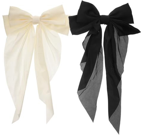 BELLIFFY 2stücke Haarschleifen Haarklammern Für Damen Große Elegante Bows Stoffdesign Für Partys Hochzeiten Und Alltag