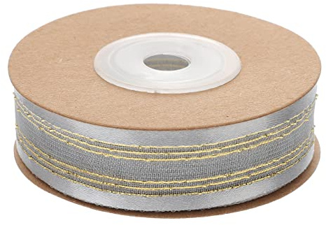 IWOWHERO 1 Rotolo nastro a doppia faccia pizzo nastro avvolgente decorazioni ribbon millechiodi biadesivo bomboniere matrimonio artigianale fai da te artigianale filato Grey
