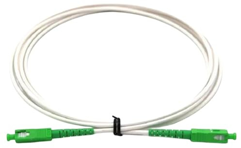 CAMCHJVVM 50PCS G657A2 3.0mm Optical Fiber Cable SC Fiber Optic Patch Cord Simplex Single Mode Fiber Optic Patch Cable White(5M)