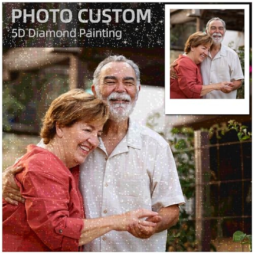 Diamond Painting Eigenes Foto, Diamond Painting Personalisiert, 5D DIY Diamant Painting Eigenes Bild Erwachsene, Diamanten Painting Selbst Gestalten Benutzerdefinierte Geschenke Home Decor, 30x40cm
