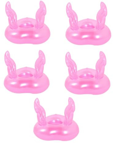 VICASKY 5stücke Aufblasbare Engel Getränkehalter Für Pool Und Strand Langlebiges PVC Praktischer Schwimmbarer Cup Holder Für Sommerfeiern Und Entspannung