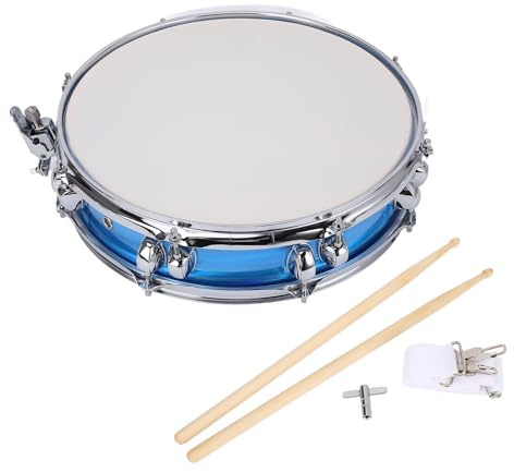 Snare Drum Edelstahl Marching School Band Snares Drum Kit mit Drumsticks für die Übungsleistung (BLUE)