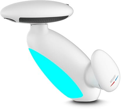 Robinet de salle de bain extensible éclairage multicolore, 4 modes, rotatif 360°, cartouche céramique, raccord 3/8 (blanc élégant)