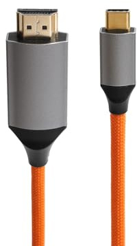 ZBLZGP Thunderbolt 3 Câble USB C vers HDMI mâle compatible avec Canon EOS R7, Blackmagic URSA Mini Pro, Atomos Shogun 7, 4K 30 Hz, 0,9 m