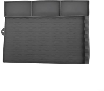 Convenient Silicone Grill Mat with Hanging Dry Feature for Better Hygiene (Grey)