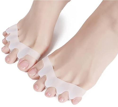 12 Pezzi Separatore Dita Piede,Silicone Separatori Dita Piedi,Divaricatore Dita Piedi Barelle In Gel Per Dita Del Piede Sovrapposte