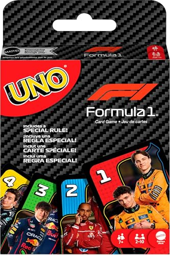 Mattel Games UNO F1 kortspel, från 7 år, 2-10 spelare