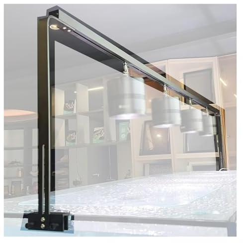 MLYAYE Supporto di Montaggio per Lampada Riscaldante A Goccia in Alluminio con Accessori di Montaggio, Supporto per Luce per Acquario Regolabile(L 57 1/9-66 8/9in)