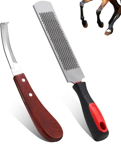 SANOU Escofina para Cascos Escofina para Cascos de Acero al Carbono para Caballos, Cabras, Vacas y Cascos de Animales