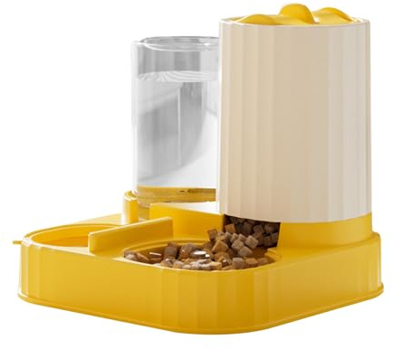 Automatisk kattmatare – automatisk kattmatautomat, kapacitet vattenbehållare, våt matbehållare för valp kattunge litet djur inomhus utomhus lägenhet balkong sovrum