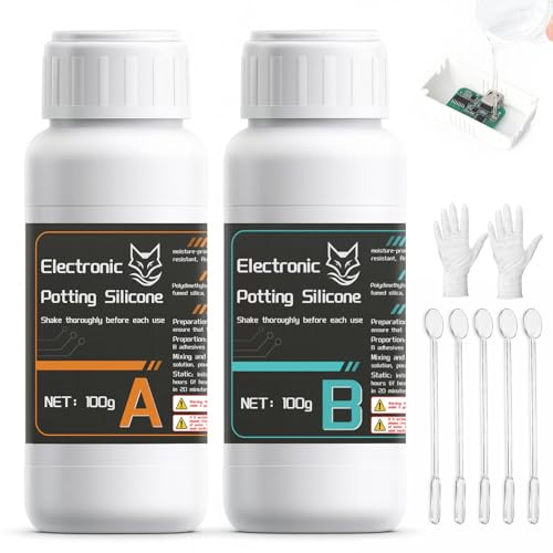 NICE2MEU 200ml Elektrovergussmasse Transparentes, Vergussmasse Elektronik, Isolierend Feuchtigkeitsbeständig, Staubdicht, Gießharz Elektro für den Schutz elektronischer Bauteile
