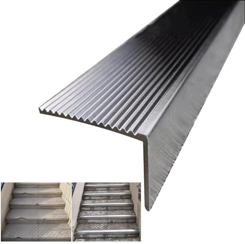 Profilo per Bordi Scale Profilo per Gradini in Acciaio Inossidabile, Profilo Angolare Listello per Bordi di Scale Esterne