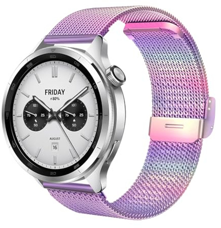 iHoxstrapie Armband kompatibelt med Xiaomi Watch S4/41mm, bekvämt rostfritt stål mesh sportband, S4, Rostfritt stål, Ingen ädelsten