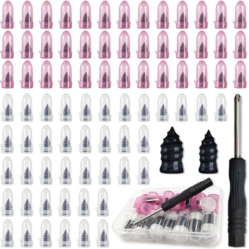 MrDalio 80Pcs Tyre Repair Screws - 2 Sizes Tyre Plugs Kit with 2 Color Protective Case & 1 Screwdriver, Fast Self-Service Tire Fix Tools for Car, Bike, Motorbike, Includes Storage Tool Box
