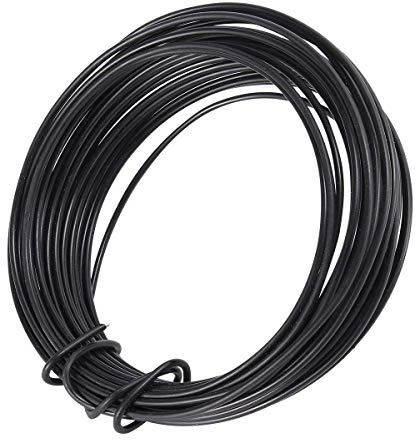 KICHOUSE Alambre de Hierro Flexible Negro de 10m y 2,5mm para Soporte Plantas Trepadoras y Manualidades en Exteriores Fuerte Sujeción para Flores y Enredaderas