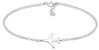 Elli Armband Damen Flugzeug Travel Reise Filigran in 925 Sterling Silber