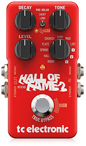 TC Electronic Hall of Fame 2 Reverb Kultiges Reverb-Pedal mit bahnbrechendem MASH-Fußschalter und Shimmer-Effekt