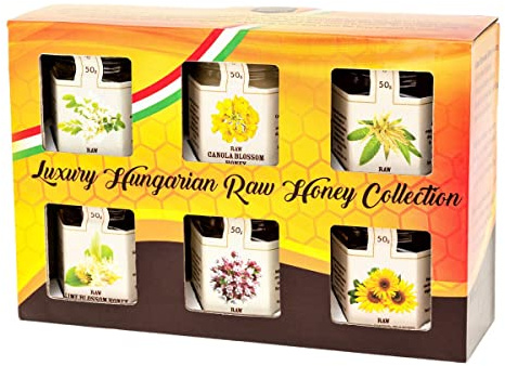 Raw Honey Selection Gift Set 6 x 50g - Gift Pack of Award Winning Honey