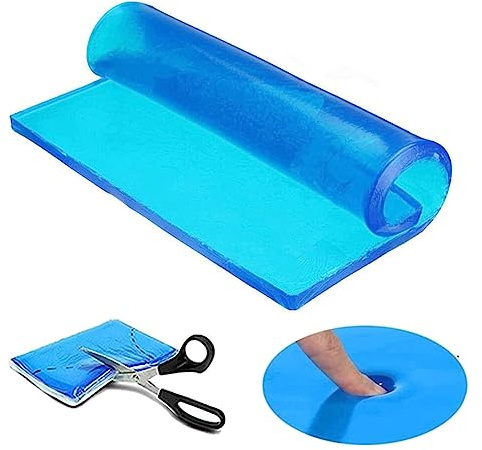 PLSUSJHAO Motorcycle Seat Gel Pad Shock Absorption Mats Reduce Fatigue Cushion Comfort Soft Cooling DIY Pad for Dirt Bike Motorbike Car Truck Peterbilt Freightliner Cushion 9.84 x 9.84 x 0.79 inch