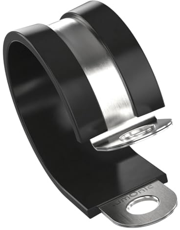 Lumonic Abrazaderas de Tubo 21mm con Inserto de Goma EPDM para Atornillar, Pack de 10 Piezas