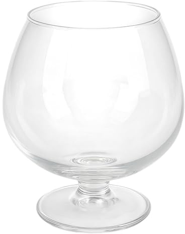KORAT Vaso in Vetro Napoleone Trasparente 15x12x12 cm Elegante Centrotavola Stile Coppa per Fiori, Confetti, Decorazioni o Eventi Design Moderno e Raffinato per Casa, Matrimonio e Occasioni Speciali