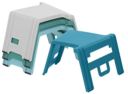ECR4Kids Linking Stool Set, Flexible Seating, Contemporary, 4-Piece