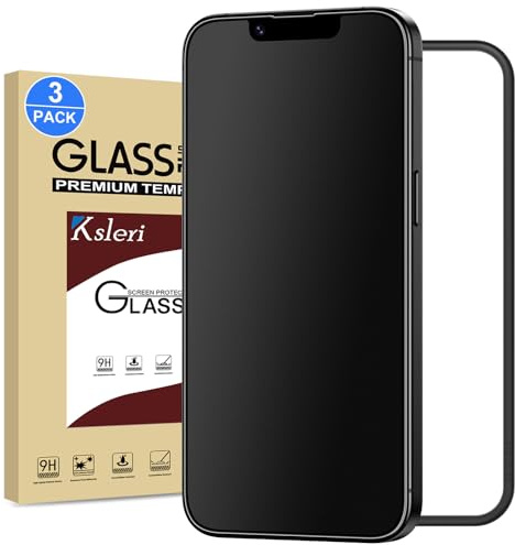 Ksleri Matte Schutzfolie für iPhone 17e/ 16e/ 13/13 Pro/ 14 6,1, 3 Stück | 9H Matts Schutzglas Displayschutz Folie, Anti Reflex & Anti-Fingerabdruck, Blendschutz, Einfache Installationshilfe