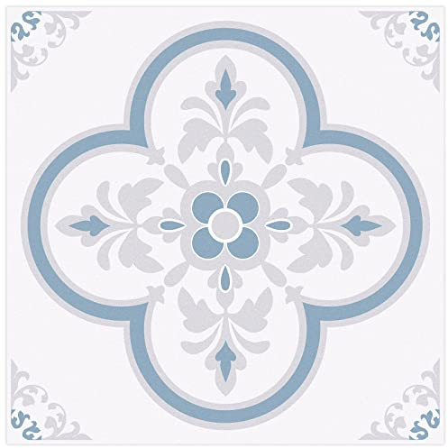 Peel Edelstahl Bodenfliesen Vinyl Boden Dekorative Fliesen für Wand, Boden, Küche, Badezimmer, Haustierhaus, Kamin 10 Bettwäsche, 20 x 20 cm (VFT-1026)