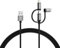VARTA 3in1 Speed Charge & Sync Kabel (USB A auf Micro USB, USB Type C, Lightning), MFI, Strom- und Datenübertragung, 2m, schwarz, Nylon