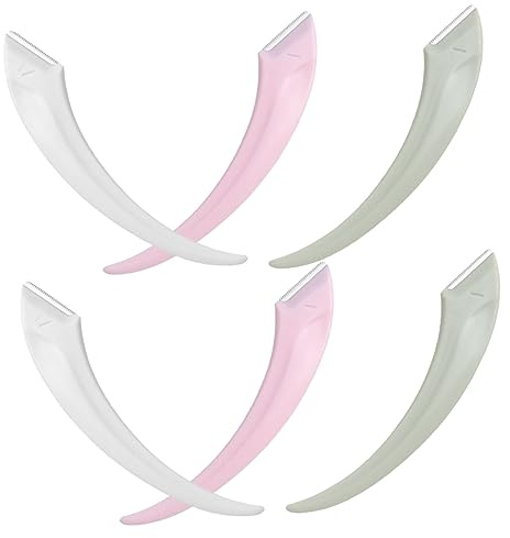 FRCOLOR 6stücke Edelstahl Augenbrauen Rasiermesser Für Frauen Gesichtshaarentfernung Tool Mit Rutschfestem Griff Kompaktes Design Für Unterwegs