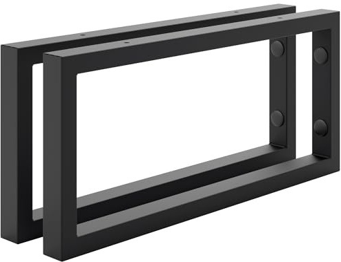 HOLZBRINK Regalhalterung Schwarz Metall 45x20 cm HLA-A (2 St.) | Waschtischhalterung, Wandkonsole für Küchenregal, Schwerlastkonsole für TV-Regal