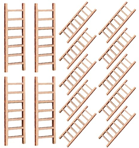 IMIKEYA Mini Holztreppe Deko 15 Stück Holzleiter Deko Für Mikrolandschaft DIY Ornamente Treppe Für Bonsai Tischlandschaft Und Home Scenery Im Geschäft