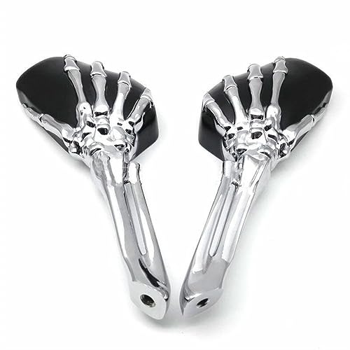 Spiegel für Motorrad 4 Farben Motorrad Klaue Schädel Skeleton Hand Hinten Seite Spiegel Für Suzuki Für Intruder Für Volusia Für VS Für VL 700 750 800 1400 1500 Für Chopper Rückspiegel Motorrad ( Größe