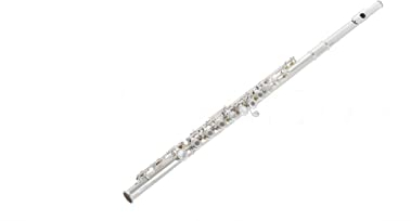 SYMPHONIE WESTERWALD Querflöte Flöte offene Klappen (Ringklappen), echt versilbert VOLLSILBERKOPF (925 sterling silver), Tragetasche, Querflötenständer, Wartungsservice