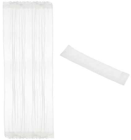 PATIKIL Blackout Door Curtain, 54 W x 72 L French Window Door Half Curtain, Blackout Side Light Decorative Drapery for Kitchen Home, 1 Panel, White