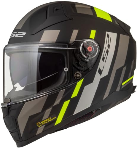 LS2 Integralhelme Vector II Tron black H-V yellow L
