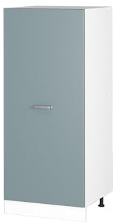 Vicco Hochschrank R-Line, Blau-Grau, 60 cm | mit offenen Regalen, und Tür, zur Aufbewahrung von Haushaltsutensilien und Vorräten