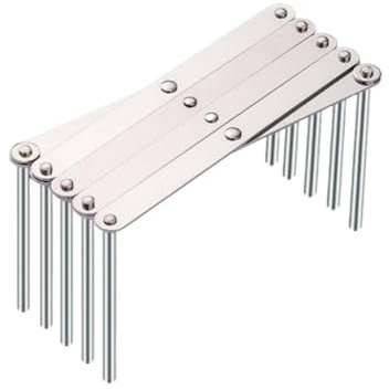 BZVCRTYKL Edelstahl Erweiterbar Folding Küche Organizer Platte Rack Multi-Zweck Topf Deckel Lagerung Rack/865(Silver S)