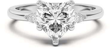 Molioaki Damen-Verlobungsring, Antragsring, 925 Sterling Silber/9K/14K/18K Gold, Ehering, 1.11–3.11 Karat, 5A-Zirkonia, Personalisierte Individuelle Gravur Ring