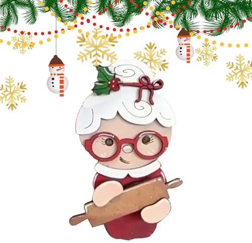 Generisch Weihnachtsbecher-Topper, Weihnachtsbecher-Marker, Weihnachtstassen-Tischdekoration aus, Weihnachtsmann-Tassenaufsatz, Lebkuchenmann-Weihnachtstassen-Tischaufsatz für Kaffeetassen