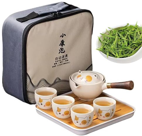 Théière Chinoise Kongfu - Théière En Céramique Rotative Portative Gongfu - Accessoires De Thé En Plein Air Pour Une Atmosphère Élégante Pour Les Restaurants, Salons De Thé, Maison, Entreprise, Hôtels
